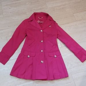 Gorgeous Guess Pink Ruffled Trench Coat 💓